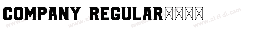 COMPANY REGULAR字体转换